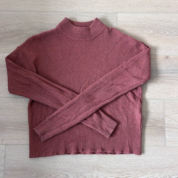 Aritzia Wilfred Women’s Silk & Cashmere terracotta sweatshirt Size 2 extra small - Picture 1 of 5